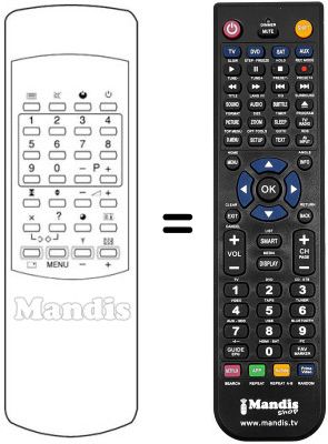 Replacement remote control RC0302 / 00