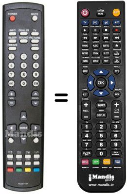 Replacement remote control RC00115P