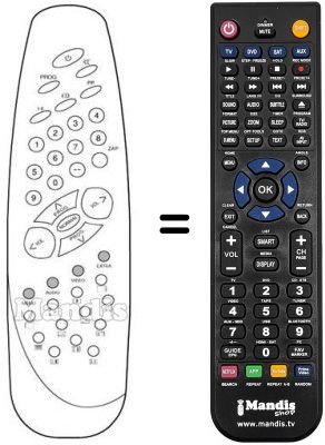 Replacement remote control Videoton CT3799B