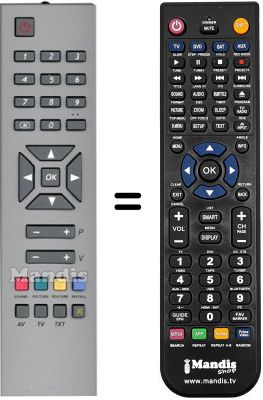 Replacement remote control RC1241 Replacement remote control RC1241