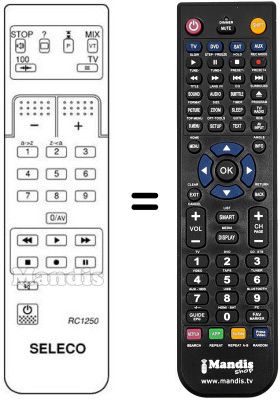 Replacement remote control RC1250