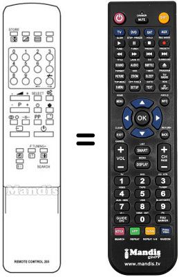 Replacement remote control RC205