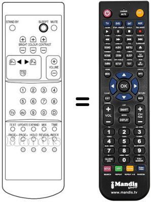 Replacement remote control RC206