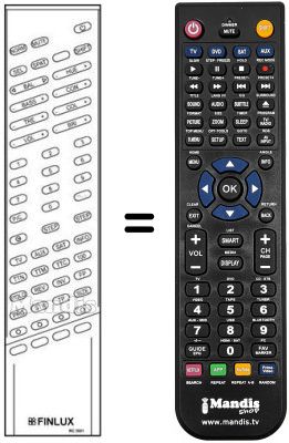 Replacement remote control RC3001