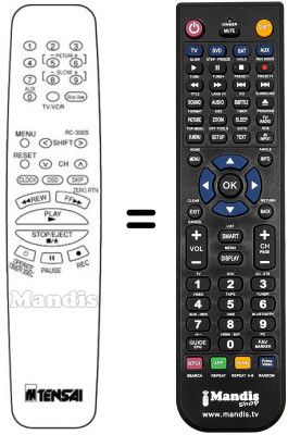 Replacement remote control Tensai TVR340VS