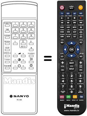 Replacement remote control RC347