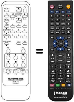 Replacement remote control JVC RC5204X