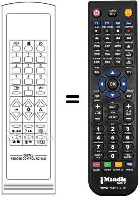 Replacement remote control RC5420