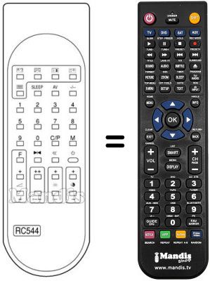 Replacement remote control RC544