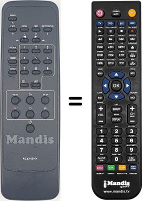 Replacement remote control RC6X03NX