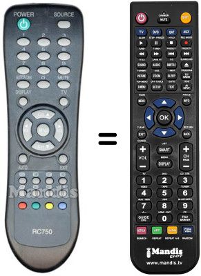 Replacement remote control RC750