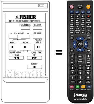 Replacement remote control RC910B