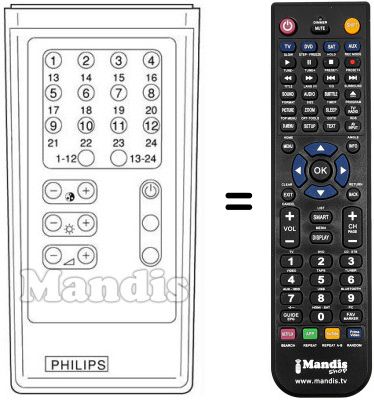 Replacement remote control RCIV24FACH Replacement remote control RCIV24FACH
