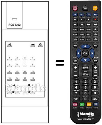 Replacement remote control RCS6292.1