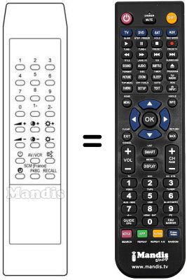 Replacement remote control SCHNEIDER TEC5173VR