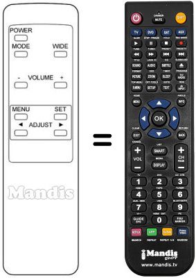 Replacement remote control RM-C559