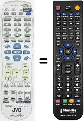 Replacement remote control JVC DR-MV1S