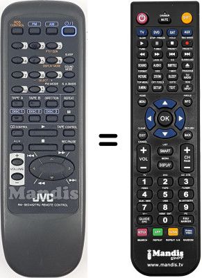 Replacement remote control JVC RM-SED452TRU