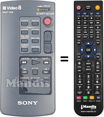 Replacement remote control RMT-702