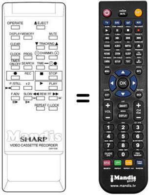Replacement remote control Sharp RRMCG0610GESA