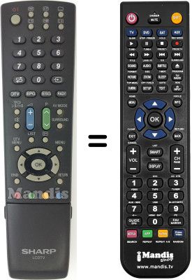 Replacement remote control Sharp LC-42RD2EA