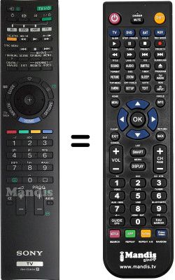 Replacement remote control Sony KDL-55NX815