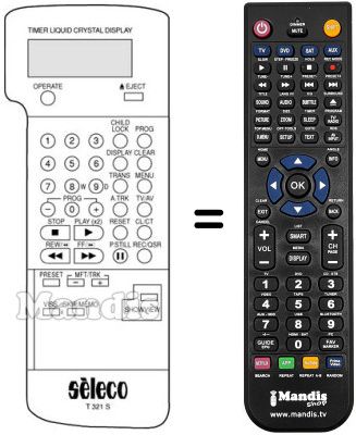 Replacement remote control REMCON975 Replacement remote control REMCON975