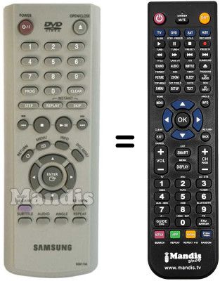 Replacement remote control Samsung SUP886