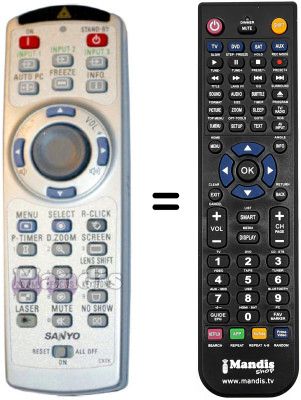 Replacement remote control Sanyo CXTK