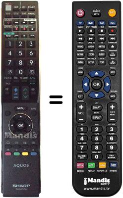 Replacement remote control Sharp LC-60LE635E