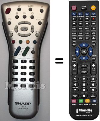 Replacement remote control Sharp LC32P55E