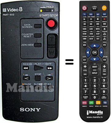 Replacement remote control Sony RMT-502