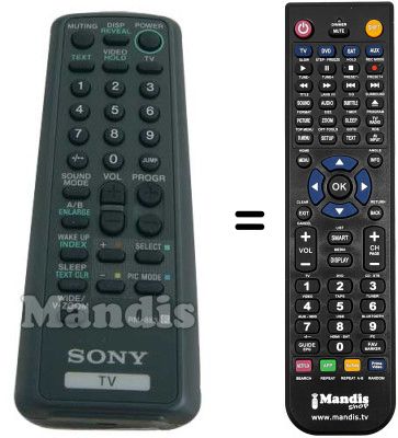 Replacement remote control ITT RM883