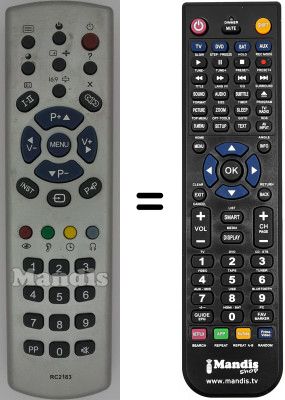 Replacement remote control Trans Continents TR3715RF