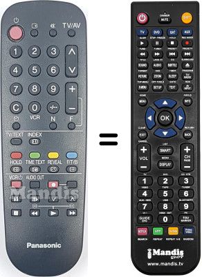 Replacement remote control Panasonic TNQ8E0461 2