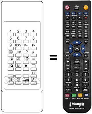 Replacement remote control Yoko YCT2140