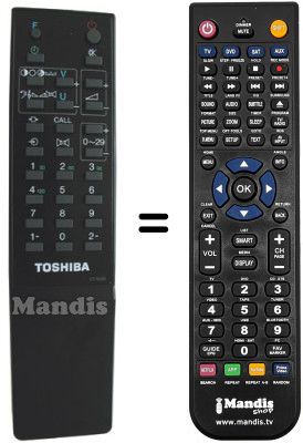 Replacement remote control Toshiba 23120563