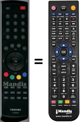 Replacement remote control Toshiba 75012374