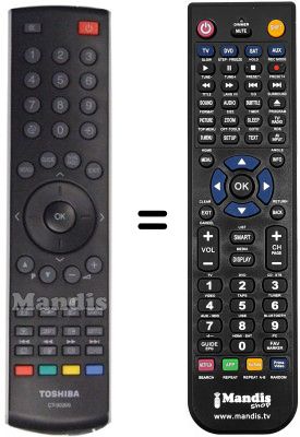 Replacement remote control Toshiba 32RV675D