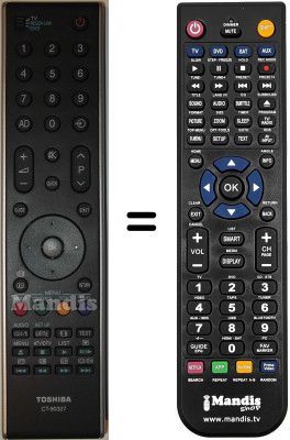 Replacement remote control Toshiba 37XV633D Replacement remote control Toshiba 37XV633D