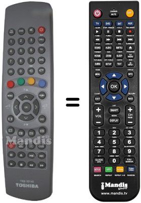 Replacement remote control Toshiba 42WH46P Replacement remote control Toshiba 42WH46P