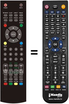 Replacement remote control United LTW26X95