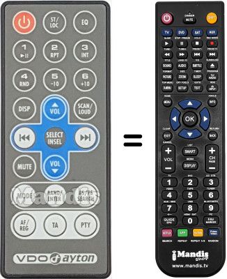 Replacement remote control VDODA001