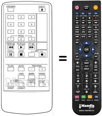 Replacement remote control REMCON340
