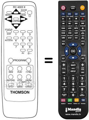 Replacement remote control REMCON322