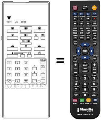 Replacement remote control Finlux VR1030