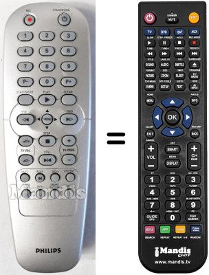 Replacement remote control Philips VR750