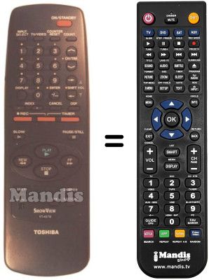 Replacement remote control Toshiba V427G