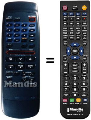 Replacement remote control Toshiba V400