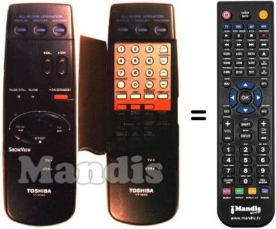 Replacement remote control Toshiba V454G